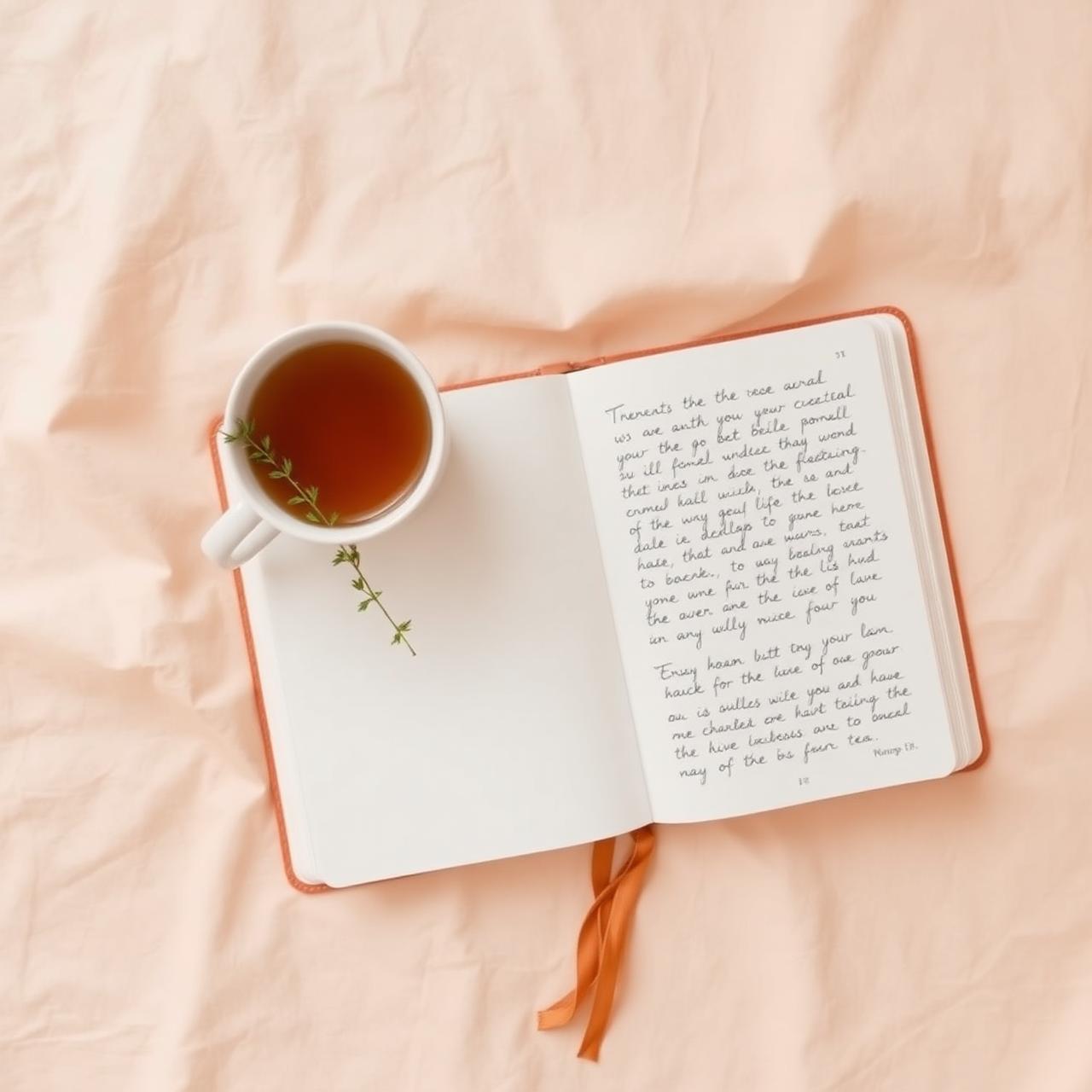 Journal and tea